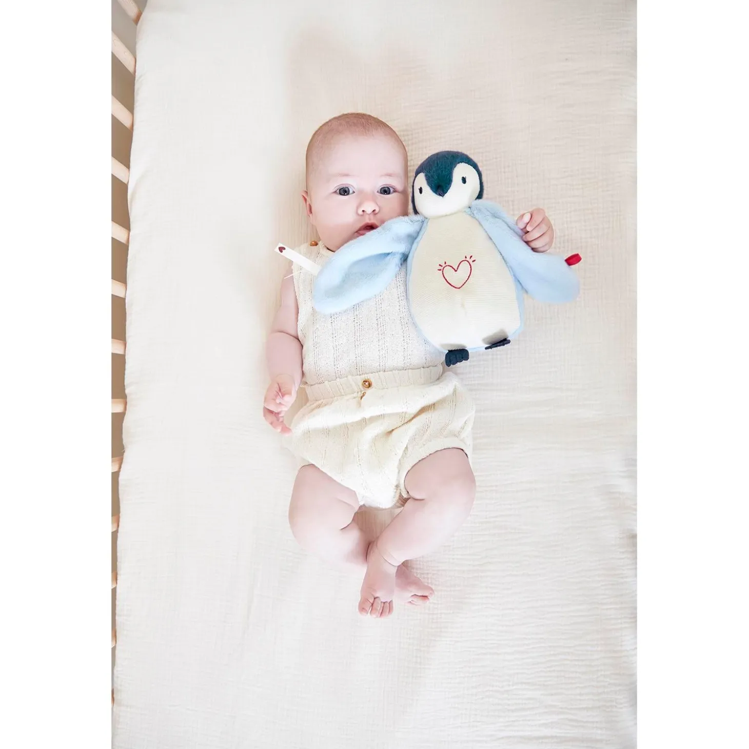 Kaloo Peluche veilleuse manchot Bleu