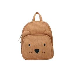 Kidzoom Sac à dos enfant ourson côtelé Beige