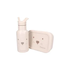 Kidzroom                    Boîte repas 3 compartiments en silicone    Ourson Sable