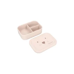 Kidzroom Boîte repas 3 compartiments en silicone Ourson Sable