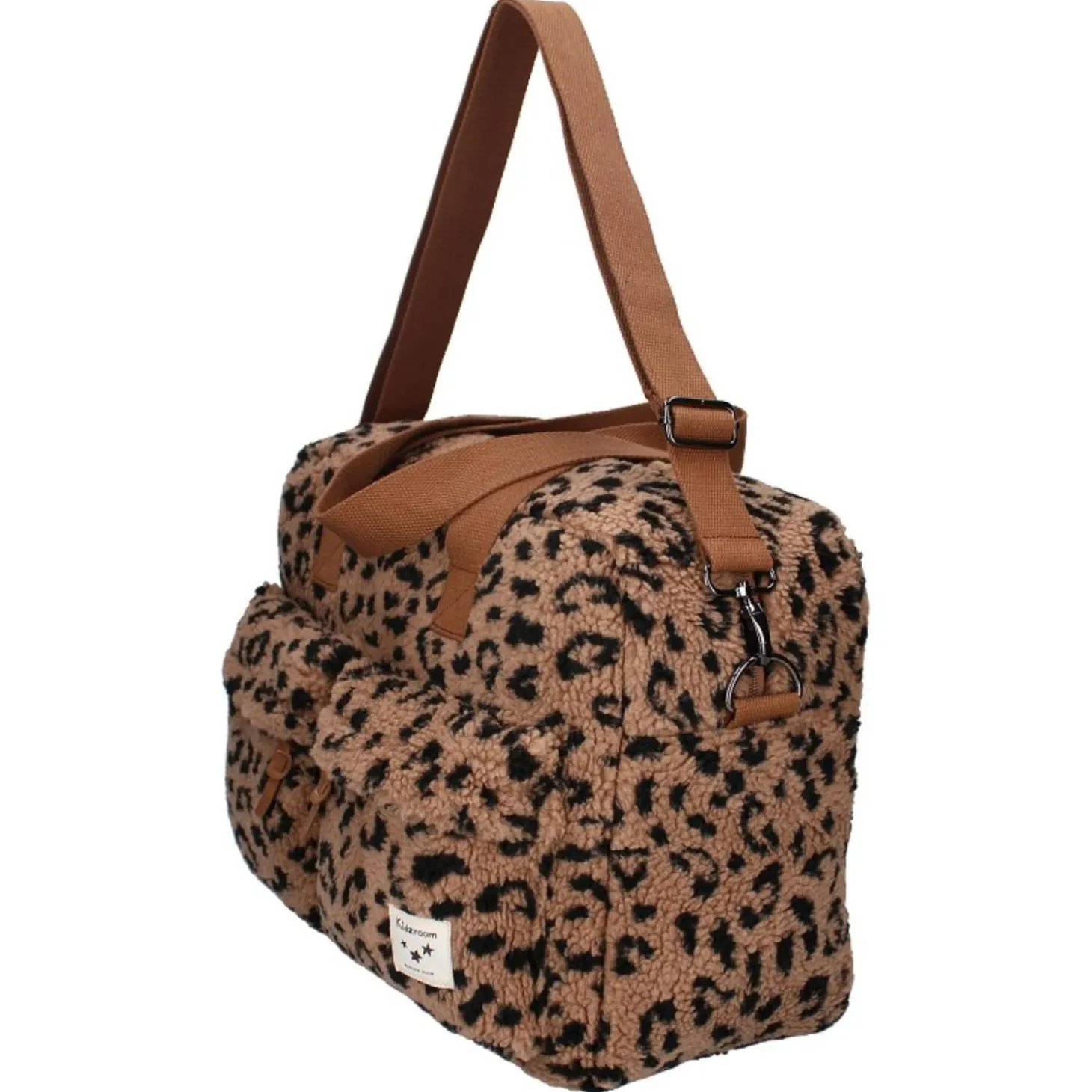 Kidzroom Sac à langer sherpa léopard Caramel