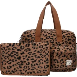 Kidzroom Sac à langer sherpa léopard Caramel