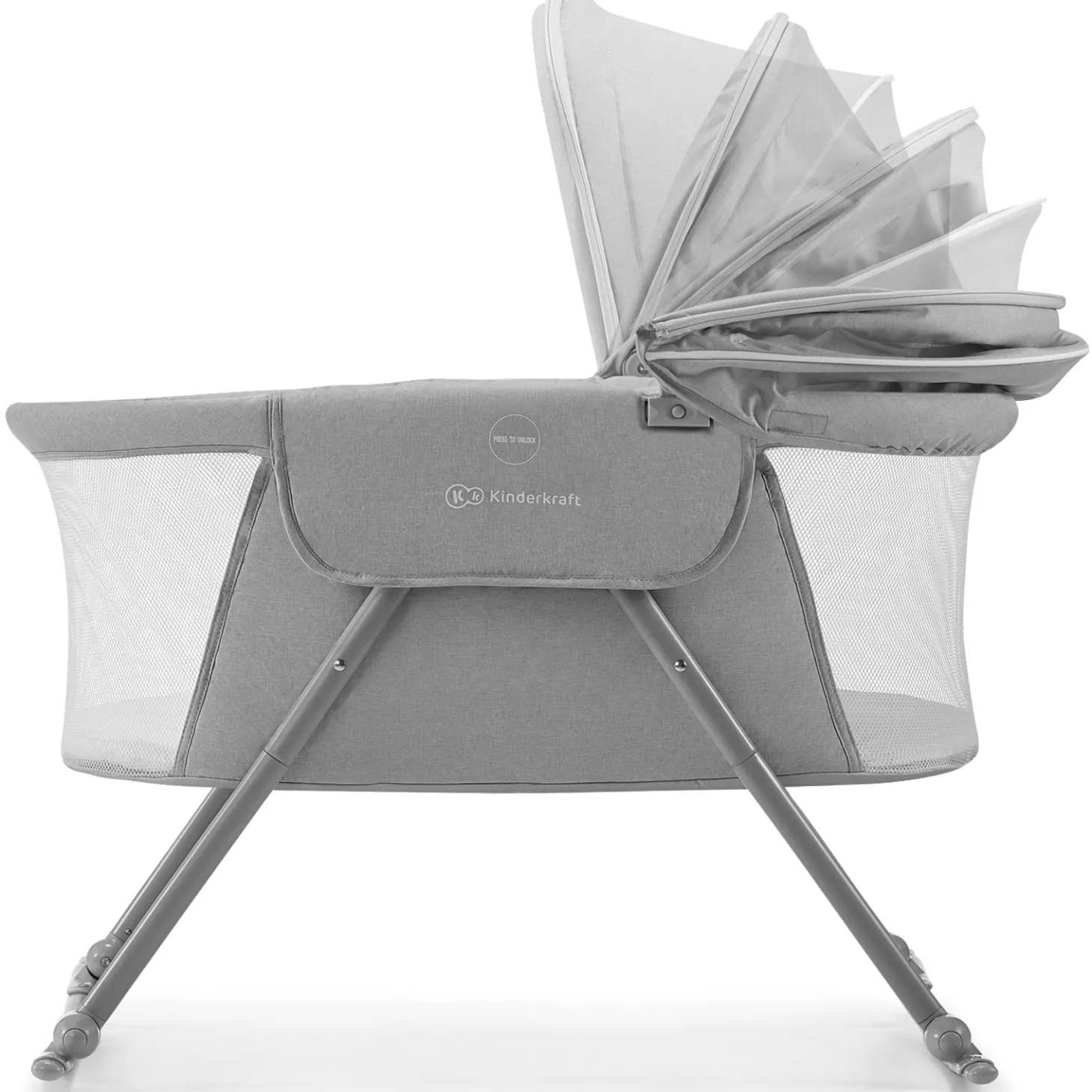 Kinderkraft Lit bébé 3en1 Lovi Gris