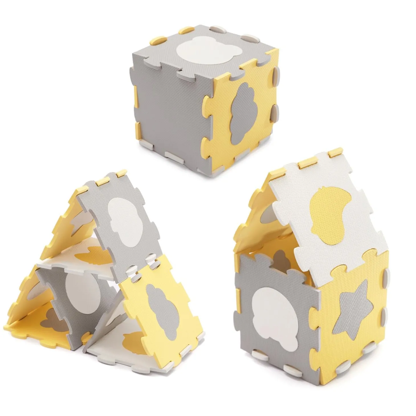 Kinderkraft Tapis d'éveil Luno Shapes Jaune