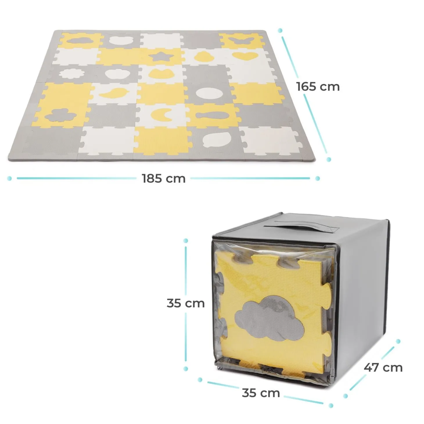 Kinderkraft Tapis d'éveil Luno Shapes Jaune
