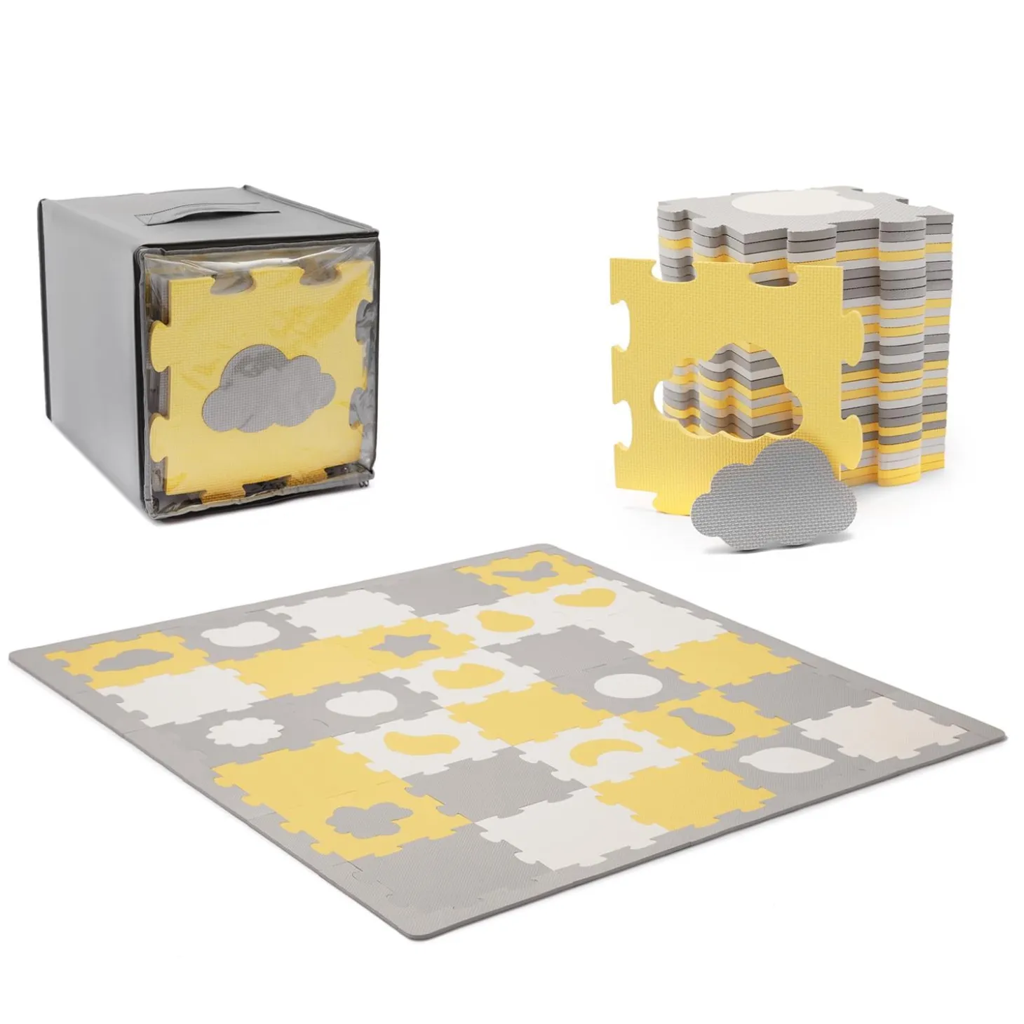 Kinderkraft Tapis d'éveil Luno Shapes Jaune