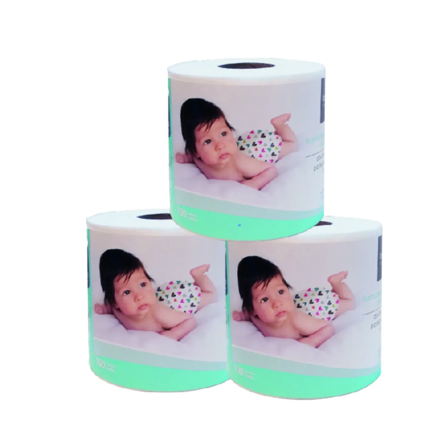 Kushies Doublure absorbante coton rouleau pour couche lavable kushies Blanc