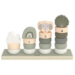 Label Label                    Anneaux à empiler  en bois    Vert Olive