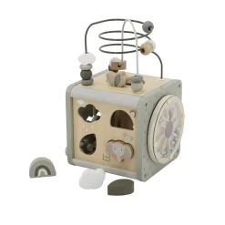Label Label                    Cube d'activités en bois    Vert olive