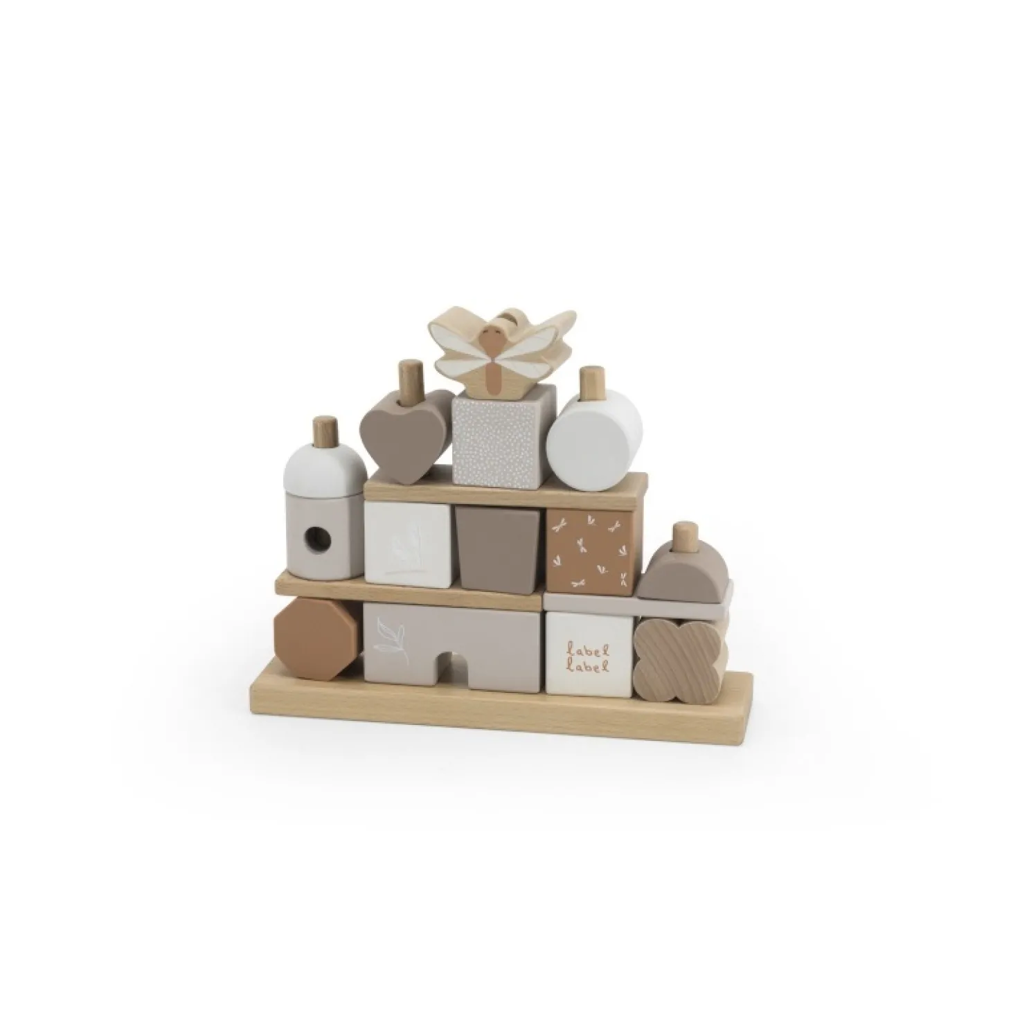 Label Label Maison cubes en bois Nougat