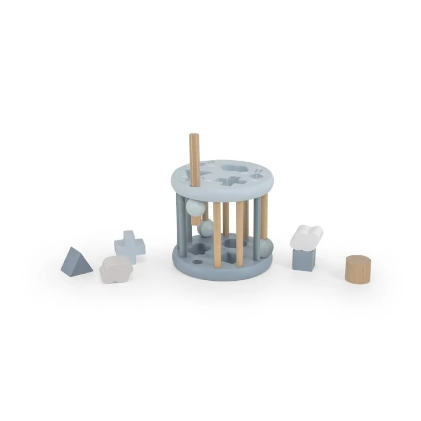 Label Label Roue trieur de formes Bleu