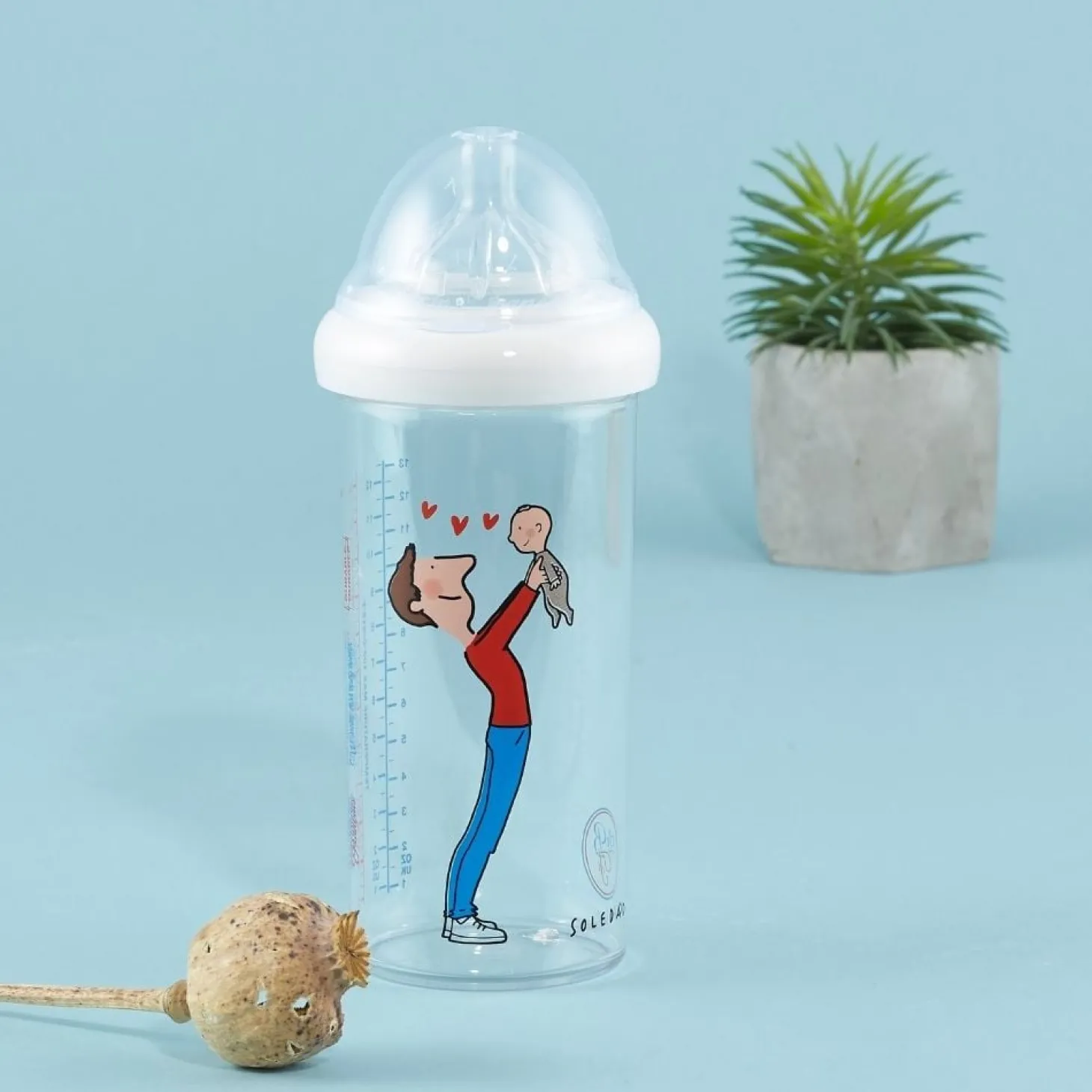 Le biberon Français Biberon anti-colique Papa-Bébé 360 ml