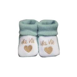Les Chatounets                    Chaussons tricot    Vert sauge            Naissance