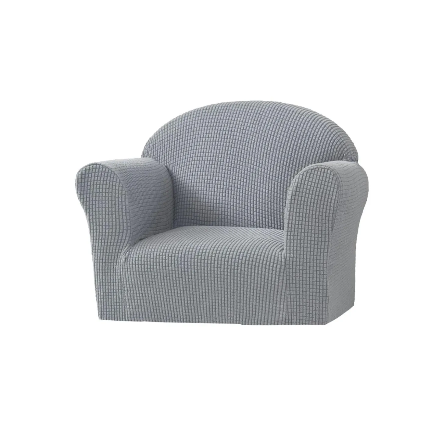 Les Chatounets Fauteuil club uni gaufré Gris