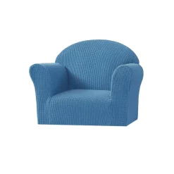Les Chatounets                    Fauteuil club uni gaufré    Bleu