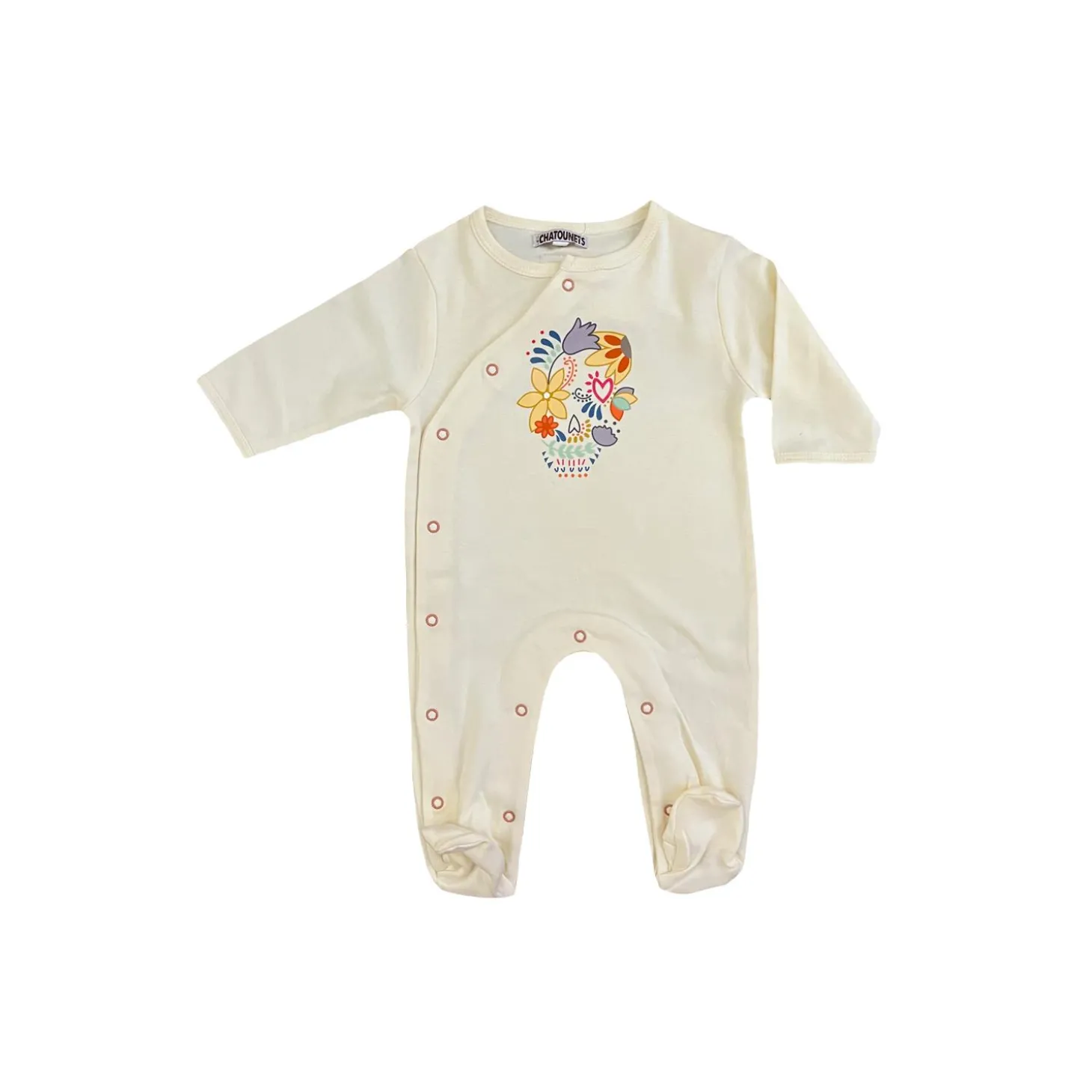Les Chatounets Pyjama Dors-Bien Calaveras Ecru