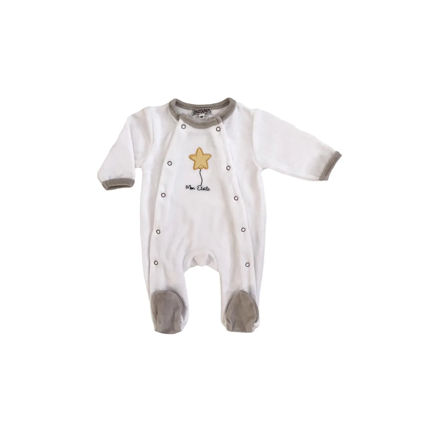 Les Chatounets Pyjama Dors-Bien Petite Etoile Bleu Naissance