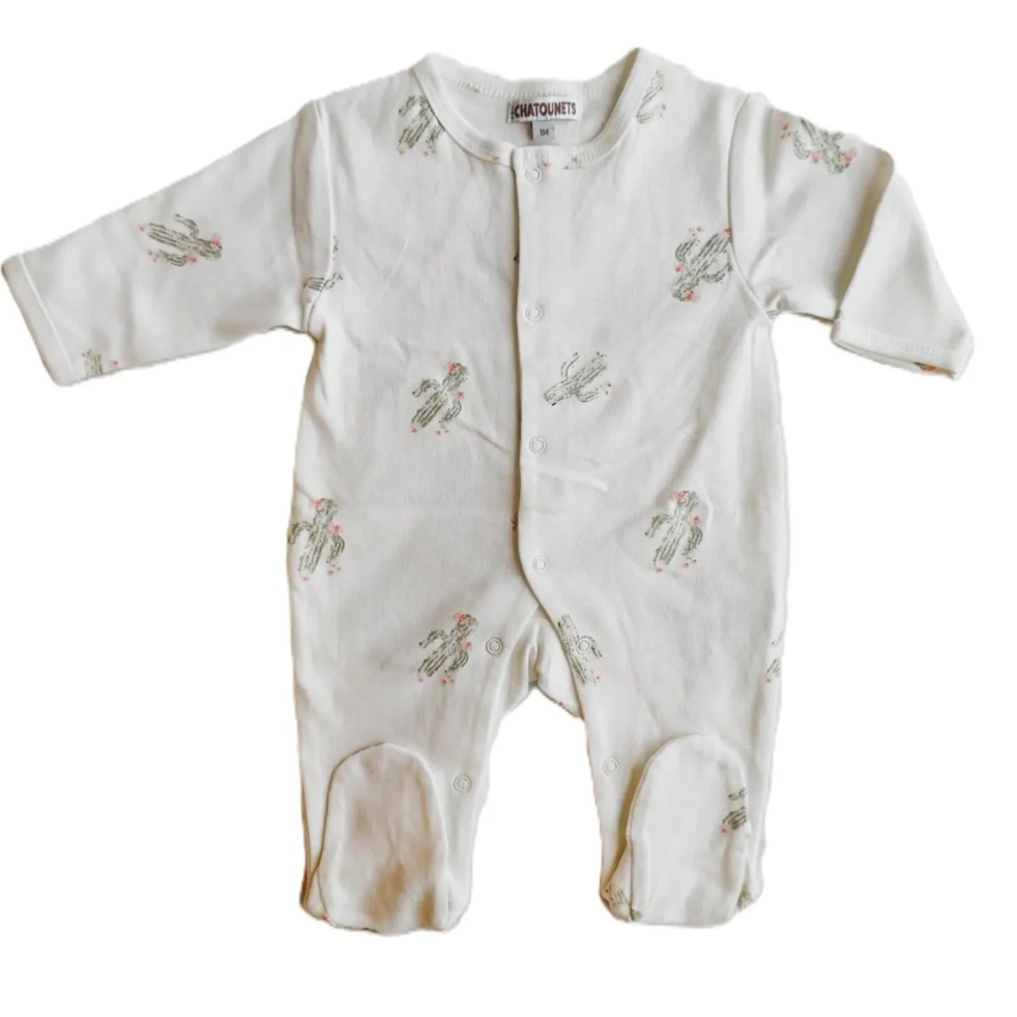 Les Chatounets Pyjama en coton Vert 6 mois