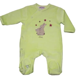 Les Chatounets                    Pyjama en velours Pieuve    Green            0 mois