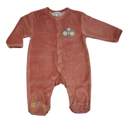 Les Chatounets                    Pyjama en velours Pieuve    Rouille/Orange            0 mois
