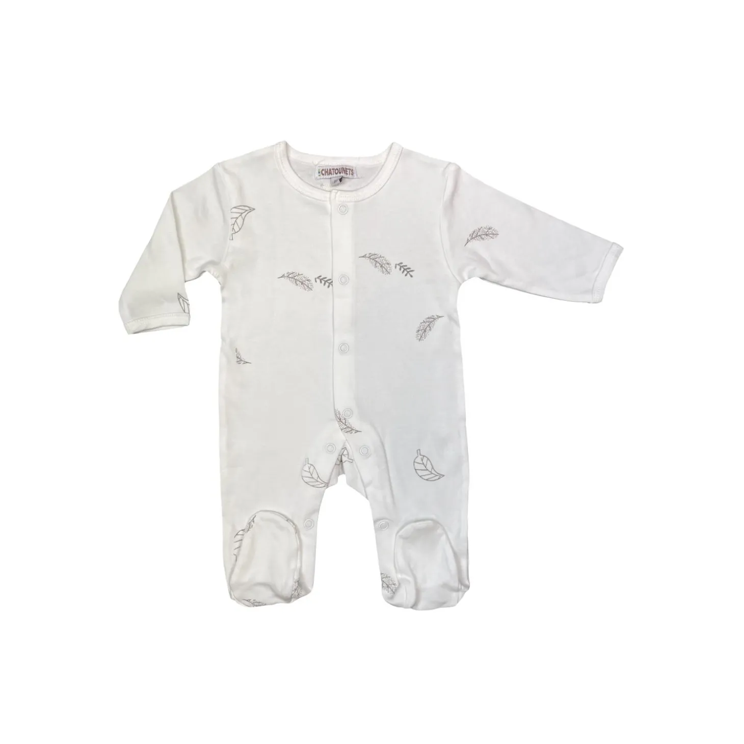 Les Chatounets Pyjama Plumes All Over Imprimé 6 mois