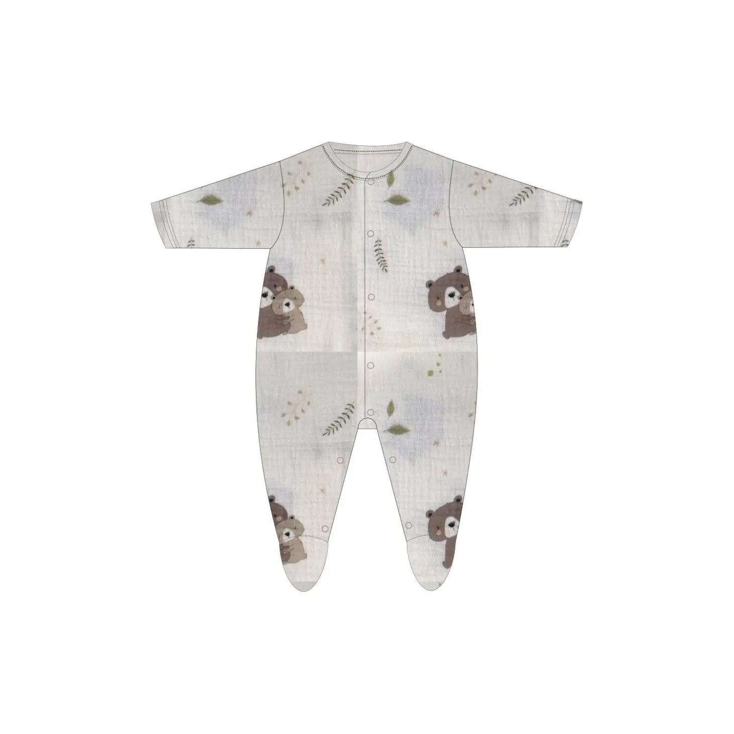 Les Chatounets Pyjama velours Calin Multicolore