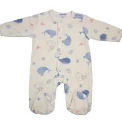 Les Chatounets                    Pyjama velours Baleine    Multicolore