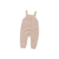 Les Chatounets                    Salopette tricot    Ecru