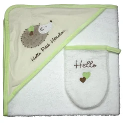 Les Chatounets                    Sortie de bain Skateboard    Blanc/Vert