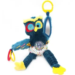 Les Déglingos                    Peluche d'activités nomade Astros le hibou    Bleu