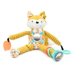 Les Déglingos Peluche d'activités Nomade Cyranos Le Renard Moutarde