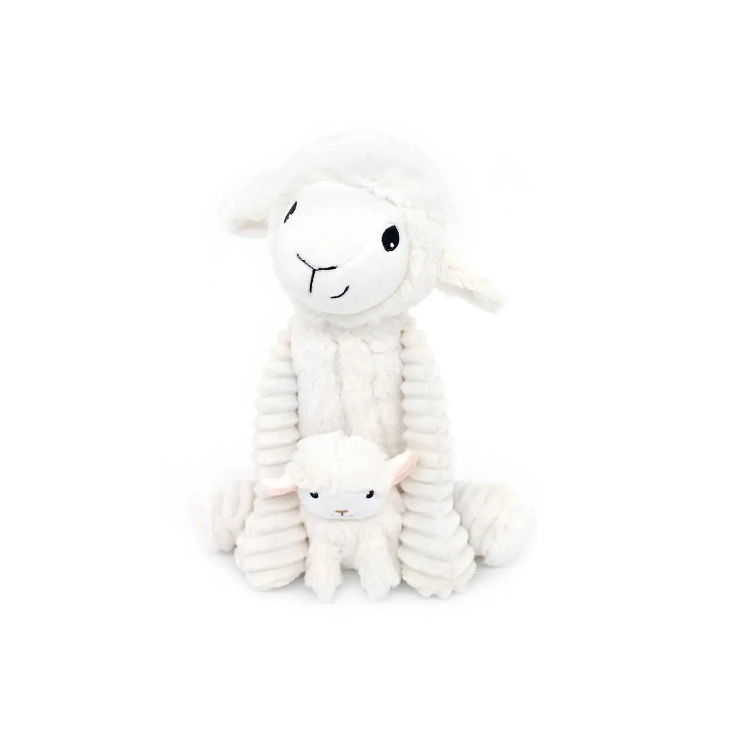 Les Déglingos Peluche Ptipotos Mouton Maman/Bebe Blanc