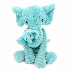 Les Déglingos                    Peluche Ptipotos Elephant Maman/Bebe    Aqua