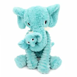 Les Déglingos                    Peluche Ptipotos Elephant Maman/Bebe    Aqua