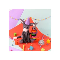 Les Déglingos Peluche Ptipotos Ane Maman/Bebe Gris