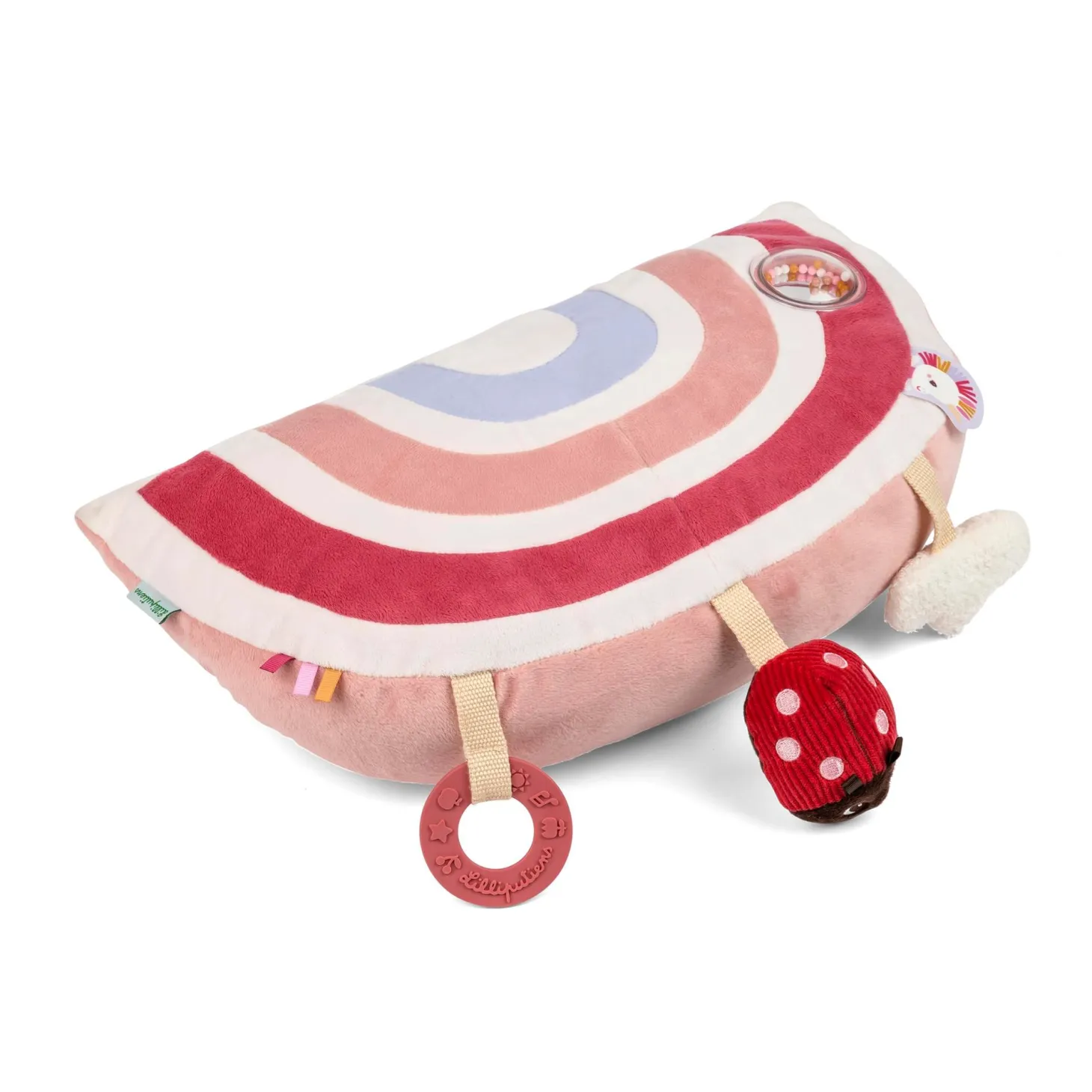 Lilliputiens Coussin d'activités Lena Rose
