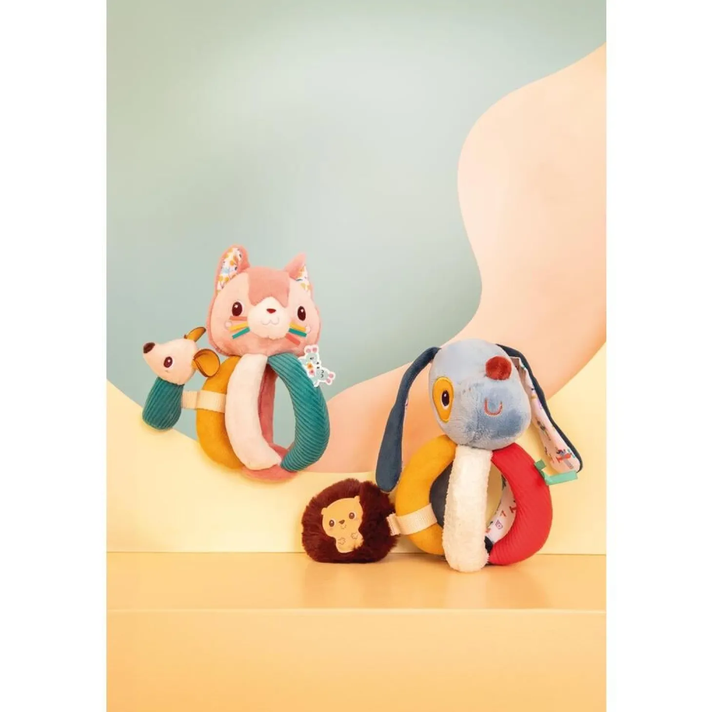 Lilliputiens Hochet à Poignées Jeanne Rose