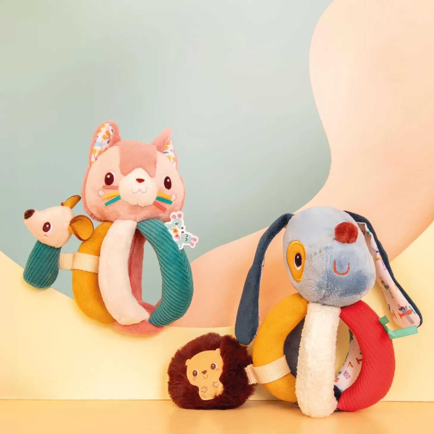 Lilliputiens Hochet à Poignées Jeanne Rose