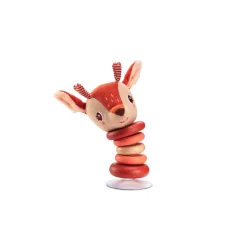 Lilliputiens                    Hochet swing à ventouse Stella    Orange, Marron