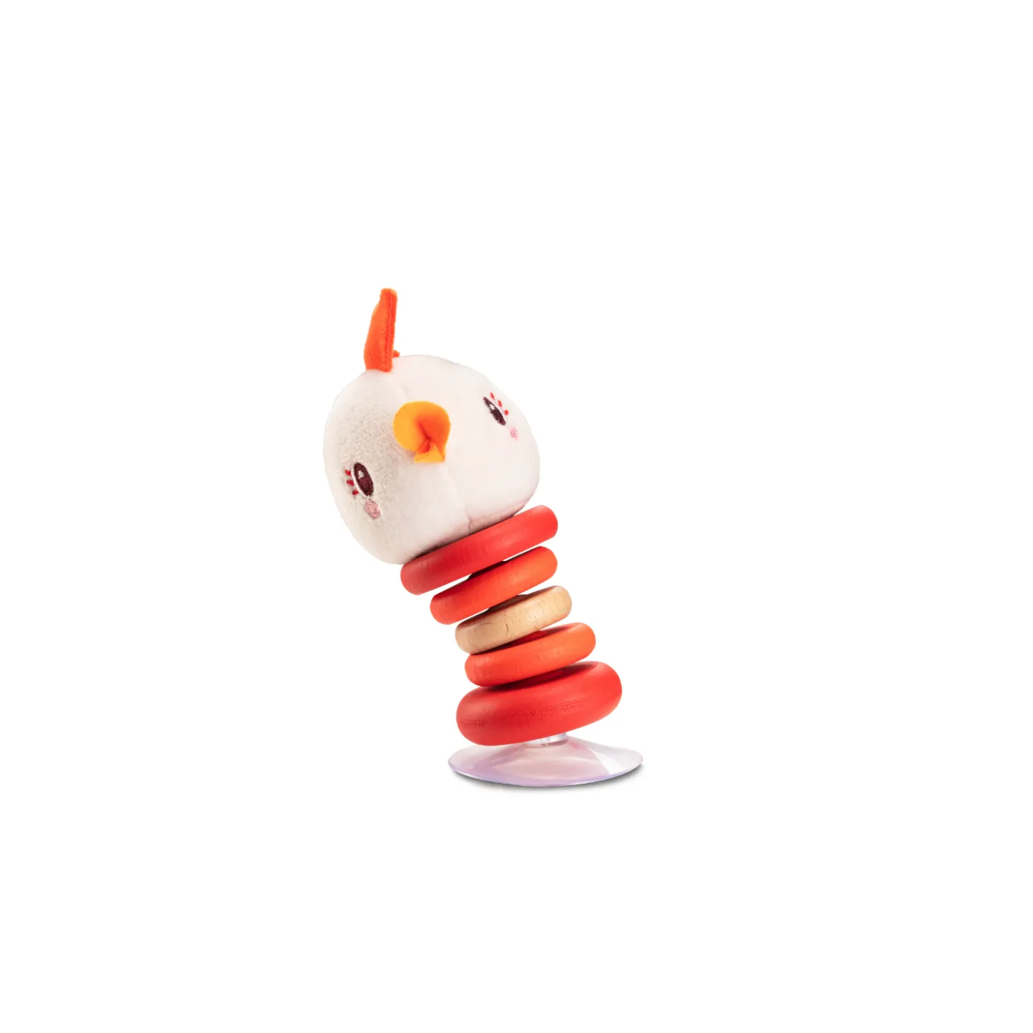 Lilliputiens Hochet swing à ventouse Paulette Rouge, Blanc