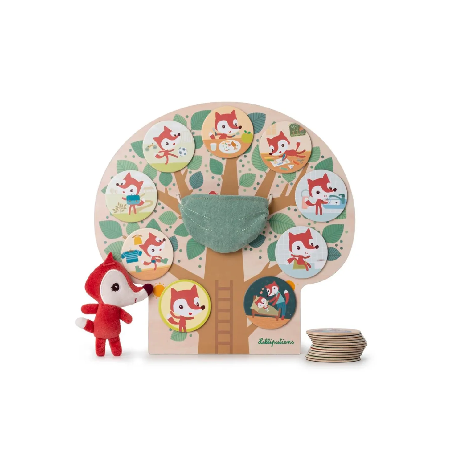 Lilliputiens Jouet alice arbre je raconte ma journée Multicolore