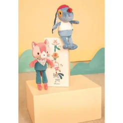 Lilliputiens                    Peluche Caline Jules    Bleu/ Blanc/ Rouge