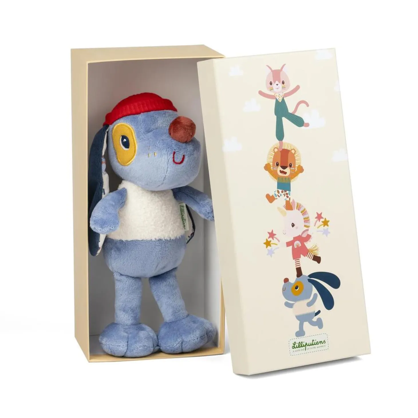 Lilliputiens Peluche Caline Jules Bleu/ Blanc/ Rouge