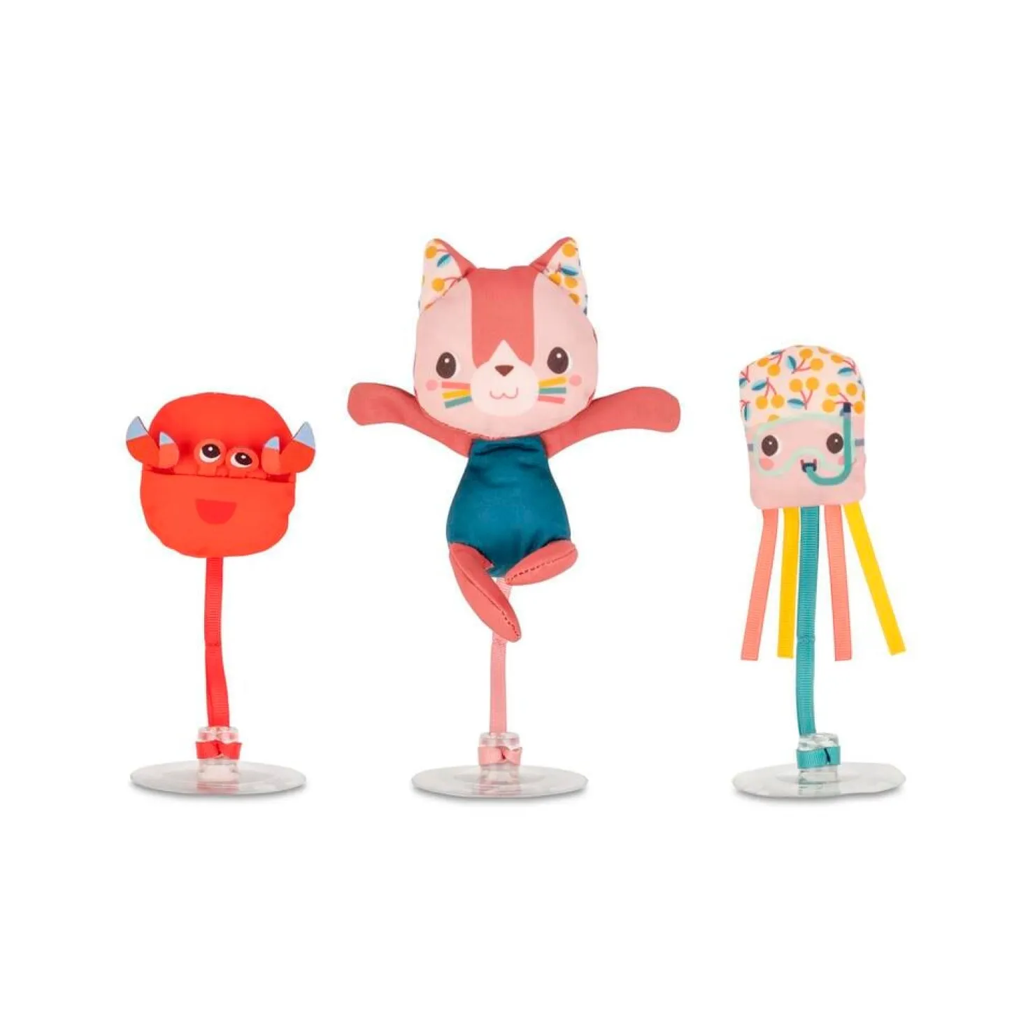 Lilliputiens 3 Personnages de Bain Ventouses Jeanne Multicolore