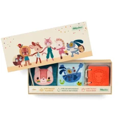 Lilliputiens Set de naissance 3 Livres Sensoriels Jardin Multicolore 03 mois