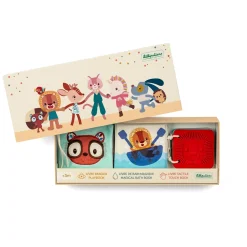 Lilliputiens Set de naissance 3 Livres Sensoriels Jungle Multicolore 03 mois