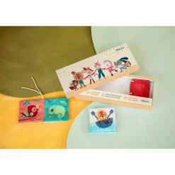 Lilliputiens Set de naissance 3 Livres Sensoriels Jungle Multicolore 03 mois
