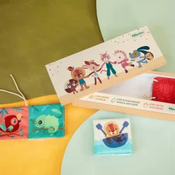 Lilliputiens Set de naissance 3 Livres Sensoriels Jungle Multicolore 03 mois