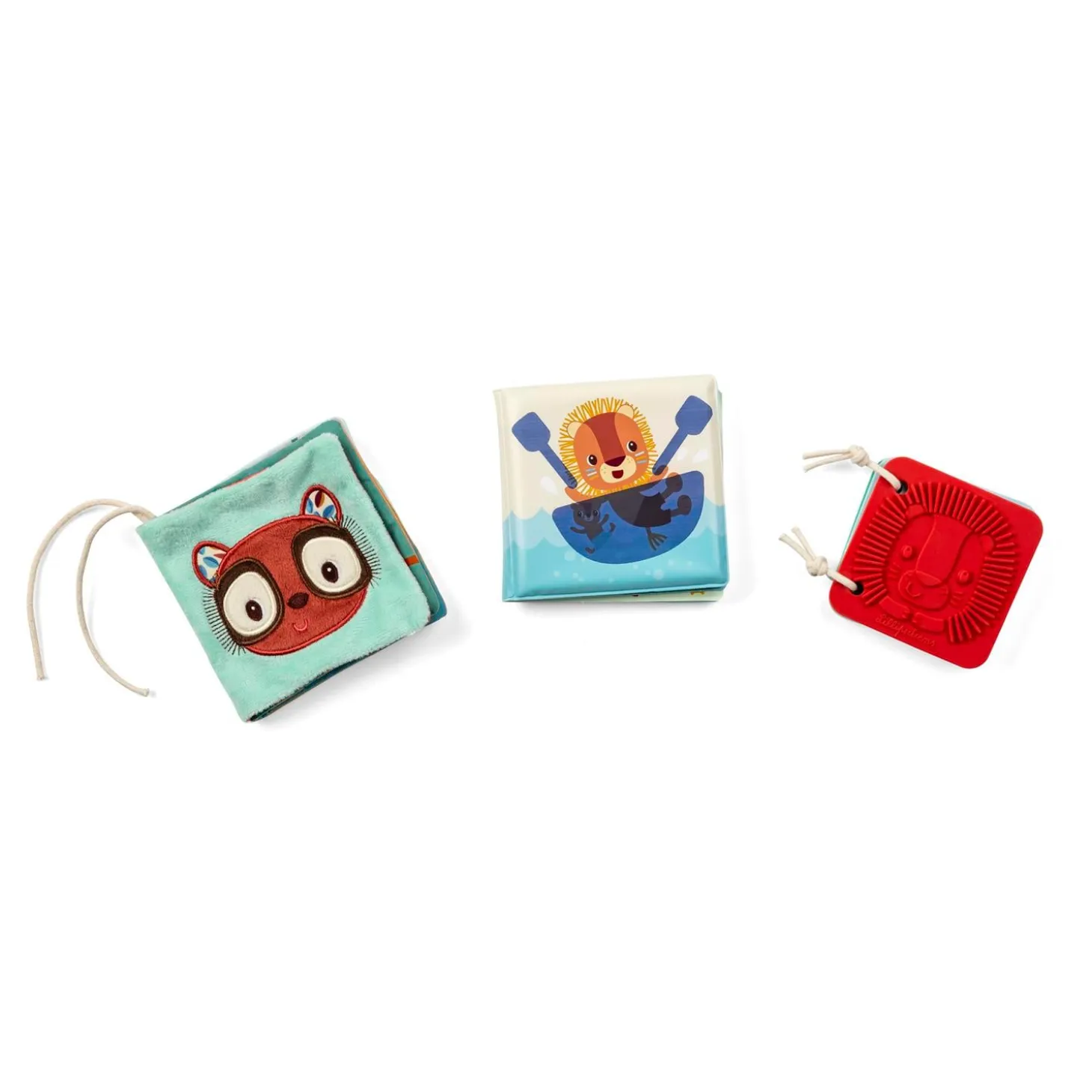 Lilliputiens Set de naissance 3 Livres Sensoriels Jungle Multicolore 03 mois