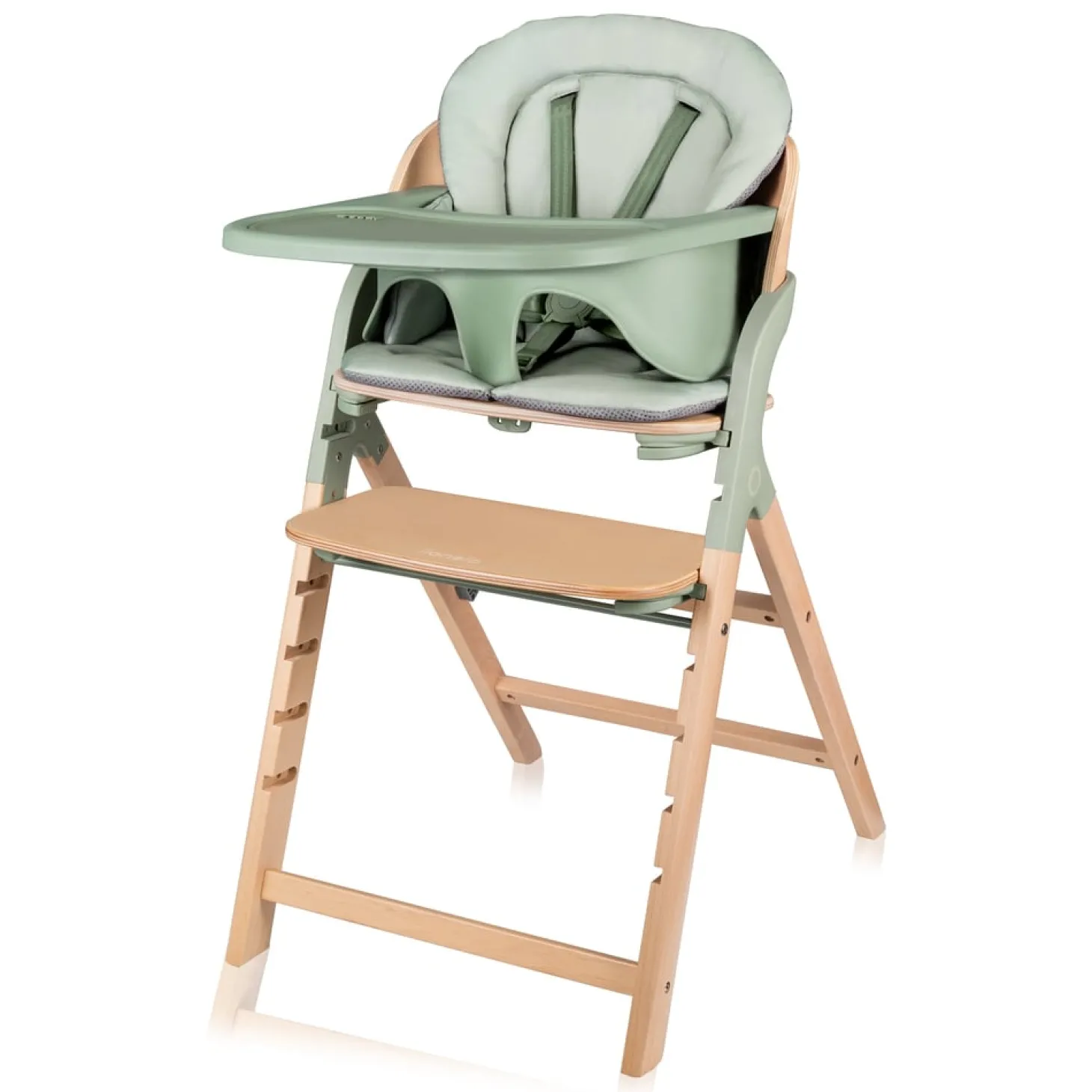 Lionelo Chaise haute Megan Green Wood
